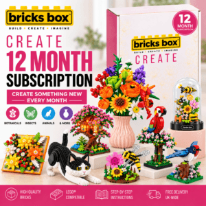 Bricks Box Create 12 Month Subscription with 12 creative brick building projects