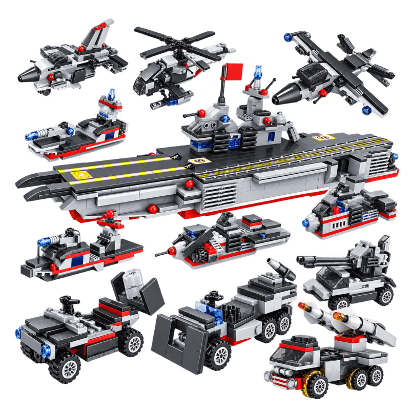 Bricks Box Construct subscription range with advanced brick building projects 11-in-1 Military