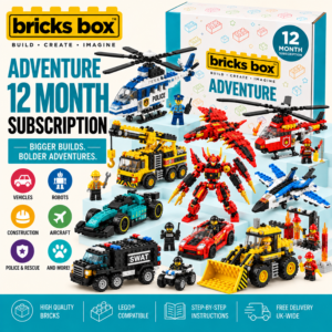 Bricks Box Adventure 12 Month Subscription with brick building kits